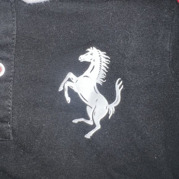 Scuderia Ferrari Kid Black Red White Short Sleeve Polo Shirt Size 2T Toddler - Picture 2 of 5